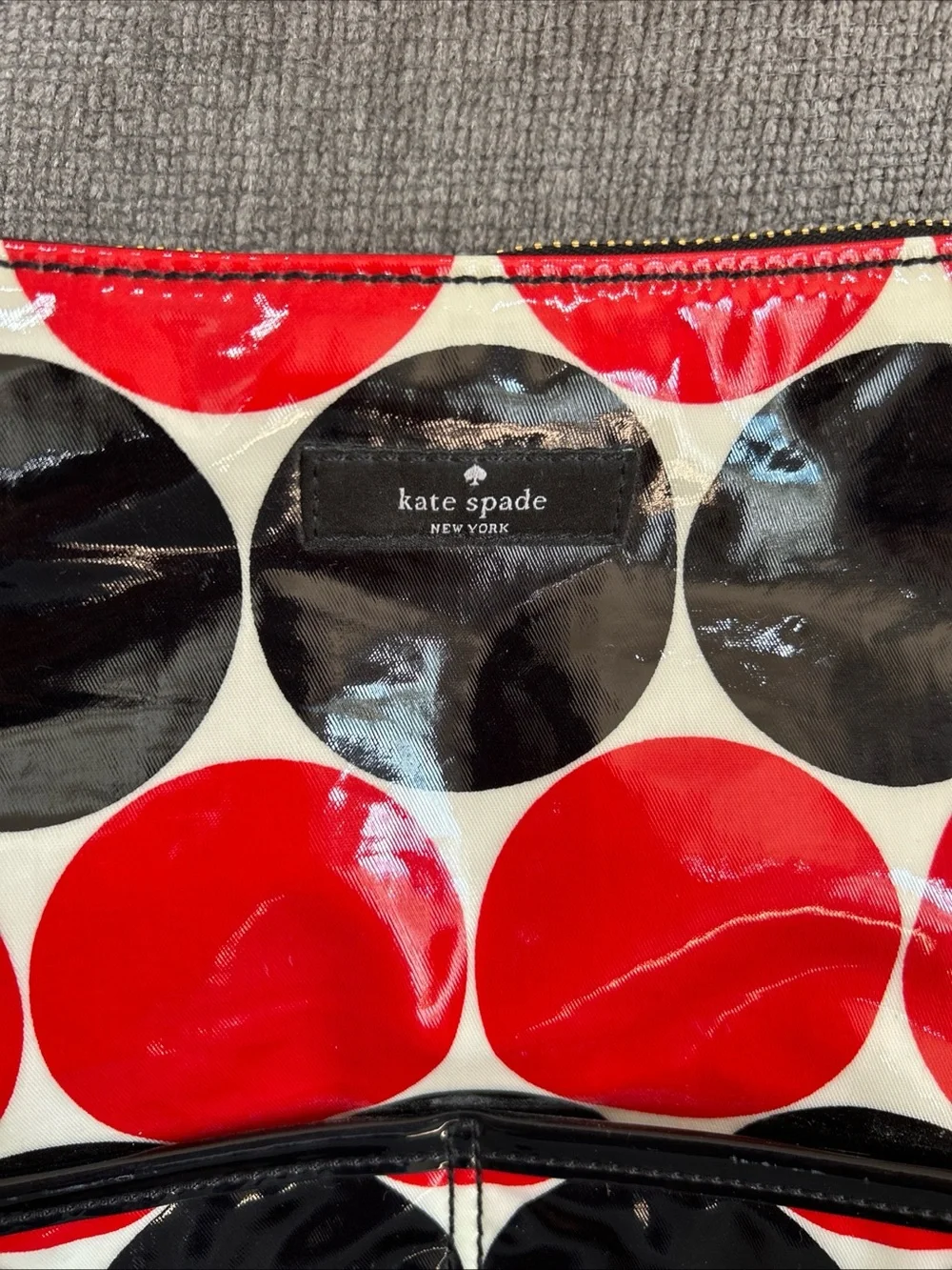 Kate Spade Daycation Serena Diaper Bag Polka Dot Red Black White
